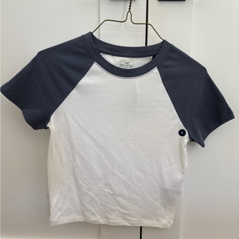 White & Grey Baseball Tee
